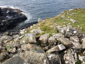 View of secondary walling in dun interior.