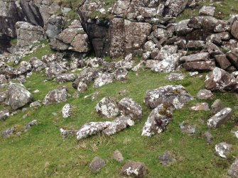 One of the huts placed around the exterior of the dun.