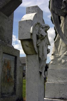 Image showing cross with angel relief, Mount Vernon Cemetery, Edinburgh.