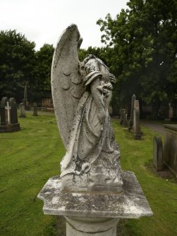 Image showing a statue of an angel with head missing, New Calton Burial Ground, Edinburgh.