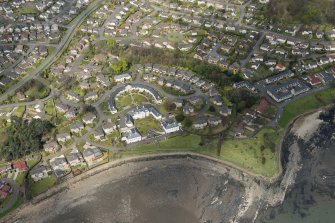 Oblique aerial view of Donibristle House, looking to the NW.
