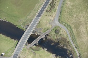 Oblique aerial view of Clyde's Bridge, looking to the NW.