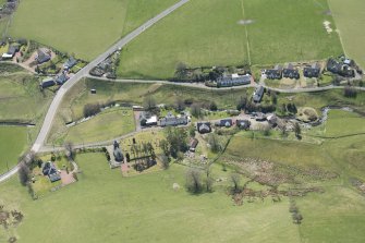 Oblique aerial view of Roberton Parish Church, looking to the S.