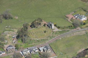 Oblique aerial view of Roberton Parish Church, looking to the N.