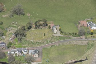 Oblique aerial view of Roberton Parish Church, looking to the NNW.
