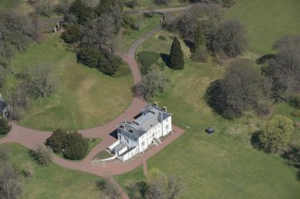 Oblique aerial view of Hardington House, looking to the NNE.