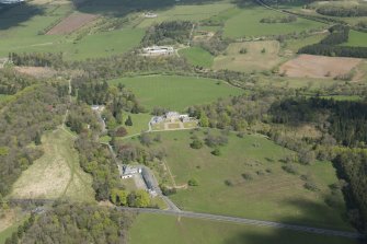 General oblique aerial view of Dumfries House Estate centred on Dumfries House, looking to the N.