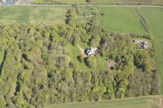 General oblique aerial view of Foveran House, looking to the N.