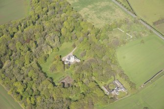 General oblique aerial view of Foveran House, looking to the W.