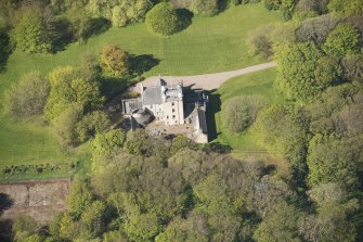 Oblique aerial view of Foveran House, looking to the SW.