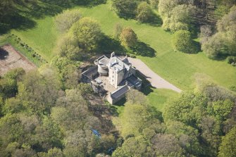 Oblique aerial view of Foveran House, looking to the SSW.