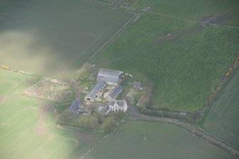 Oblique aerial view of Nether Ardgrain farmhouse, looking to the NW.
