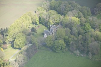 Oblique aerial view of Arnage Castle, looking to the NW.