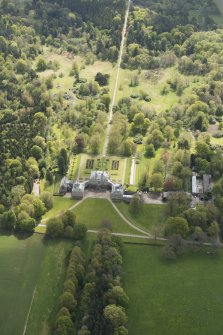 Oblique aerial view of Haddo House, looking to the ESE.