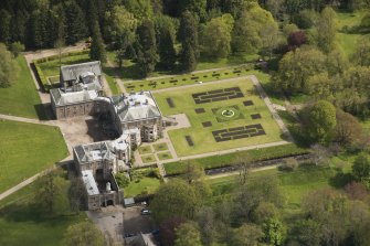 Oblique aerial view of Haddo House, looking to the NE.