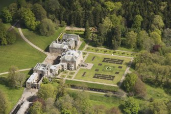 Oblique aerial view of Haddo House, looking to the NNE.