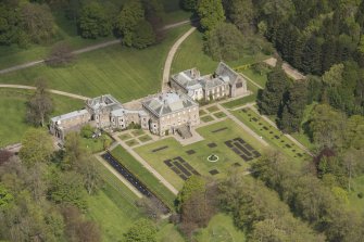 Oblique aerial view of Haddo House, looking to the NNW.