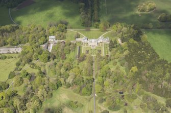 General oblique aerial view of Haddo House, looking to the NW.
