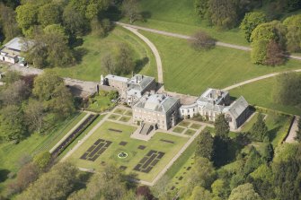 Oblique aerial view of Haddo House, looking to the WNW.