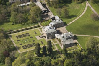Oblique aerial view of Haddo House, looking to the WSW.