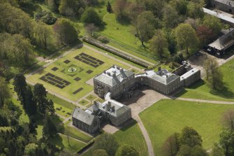 Oblique aerial view of Haddo House, looking to the SSE.
