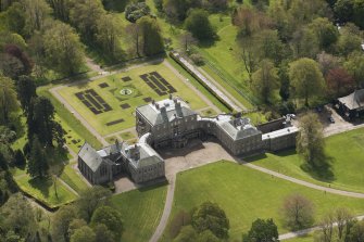 Oblique aerial view of Haddo House, looking to the SE.