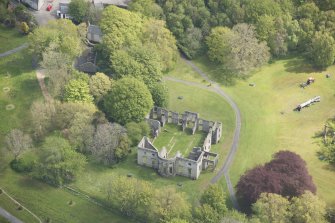 Oblique aerial view of Aden House, looking to the NE.