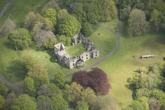 Oblique aerial view of Aden House, looking to the N.
