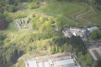 Oblique aerial view of Aden House, looking to the NW.