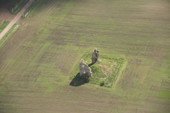 Oblique aerial view of Fedderate Castle, looking to the S.