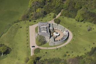 Oblique aerial view of Cairness House, looking to the NW.