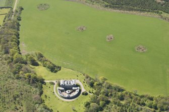 General oblique aerial view of Cairness House, looking to the SW.