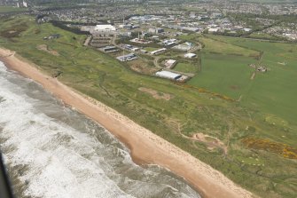 Oblique aerial view of Murcar Golf Course, looking to the WSW.