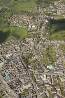 Oblique aerial view of Ellon, looking to the W.