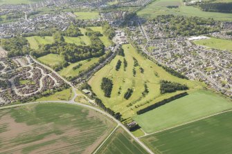 Oblique aerial view of McDonald Golf Course, looking to the S.