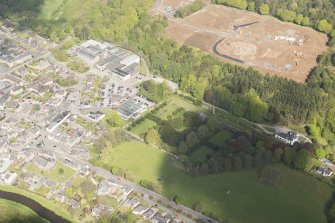 Oblique aerial view of Ellon Castle, looking to the NW.