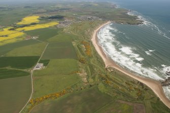 Oblique aerial view of St Olaf's Golf Course, looking to the NE.