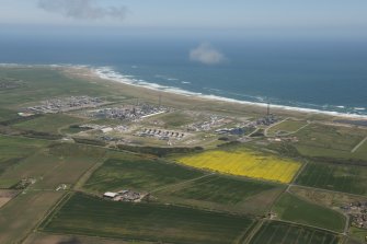 Oblique aerial view of St Fergus Gas Terminal, looking to the E.