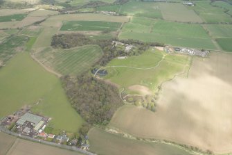 Oblique aerial view of Bonnington House Estate, looking to the N.