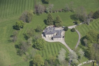Oblique aerial view of Linton House, looking to the ENE.