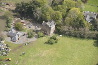 Oblique aerial view of Tillycairn House, looking to the SE.
