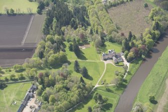 Oblique aerial view of Monymusk House, looking to the W.