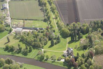 Oblique aerial view of Monymusk House, looking to the S.