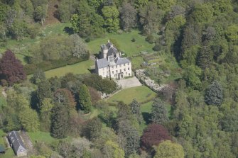 Oblique aerial view of Kemnay House, looking to the NE.