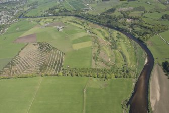 Oblique aerial view of Peterculter Golf Course, looking to the E.