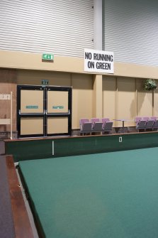 Interior. View of the corner of the carpet bowls green, taken from west.