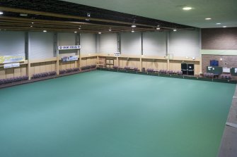 Interior. View from west end of the viewing baclony, looking across the carpet bowls hall.