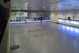 Interior. View from west end of the viewing balcony looking south east across the ice rink.
