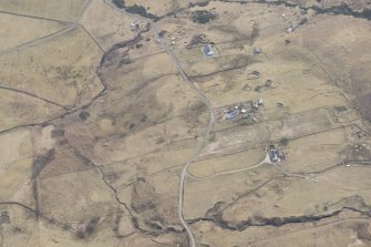 Oblique aerial view of Borreraig, looking SSE.