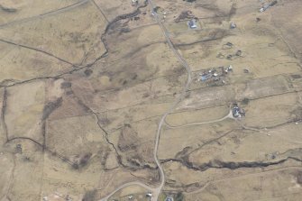 Oblique aerial view of Borreraig, looking SSE.